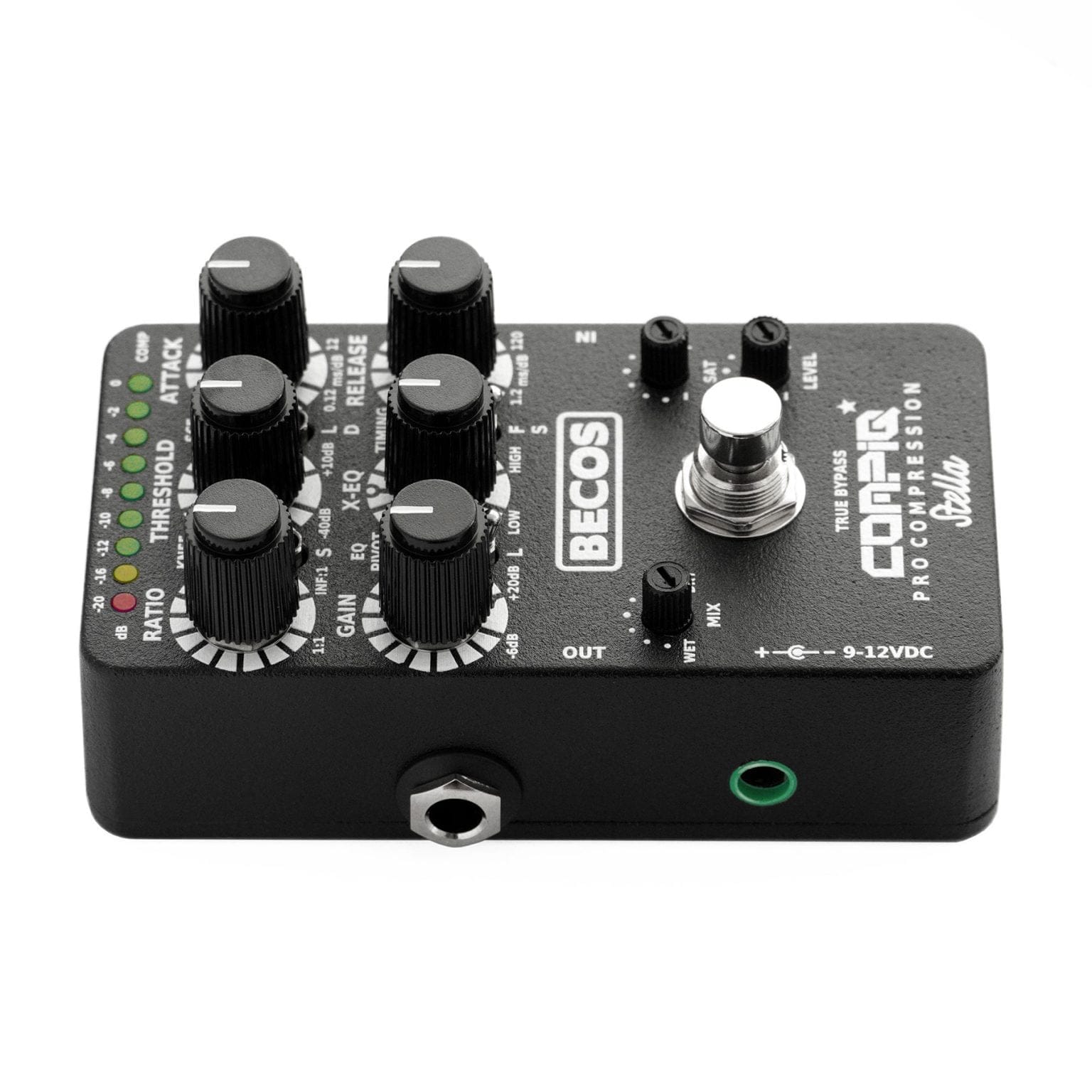 CompIQ STELLA Pro Compressor Pedal for Guitar & Bass BECOSFX