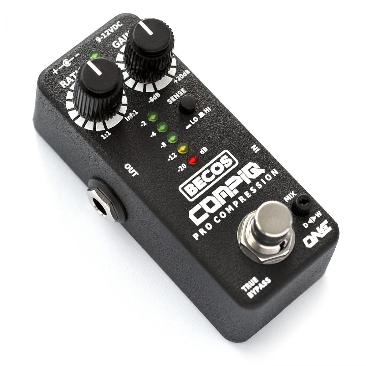 CompIQ MINI ONE Pro Compressor Pedal for Guitar & Bass BECOS FX