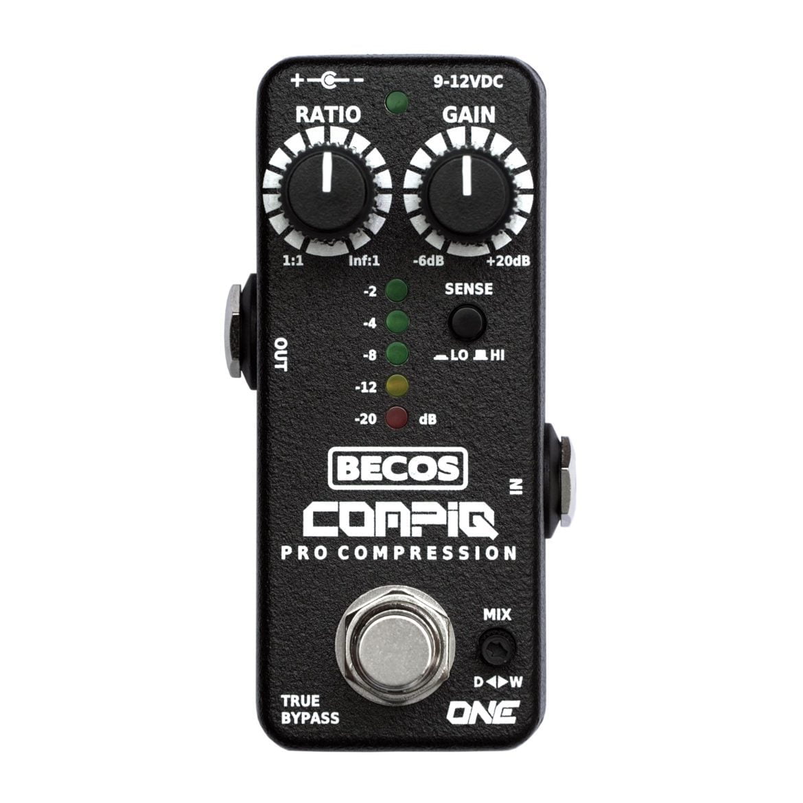 CompIQ MINI ONE Pro Compressor Pedal for Guitar & Bass BECOSFX