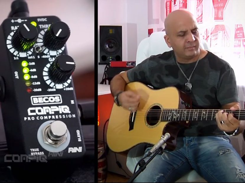 BECOS CompIQ MINI Pro Compressor Pedal Nicu Patoi Taylor Acoustic Guitar