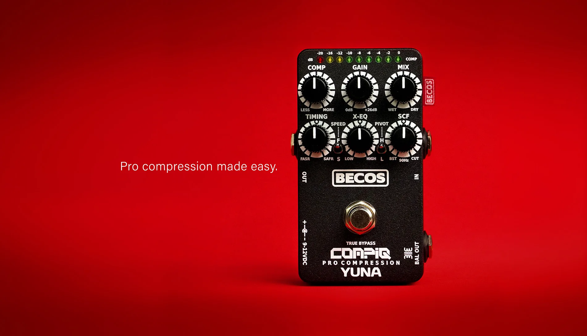 Becos Fx CompIQ Pro Compressor コンプレッサー BECOS - CompIQ YUNA Pro Compressor | コンプレッサー ギター