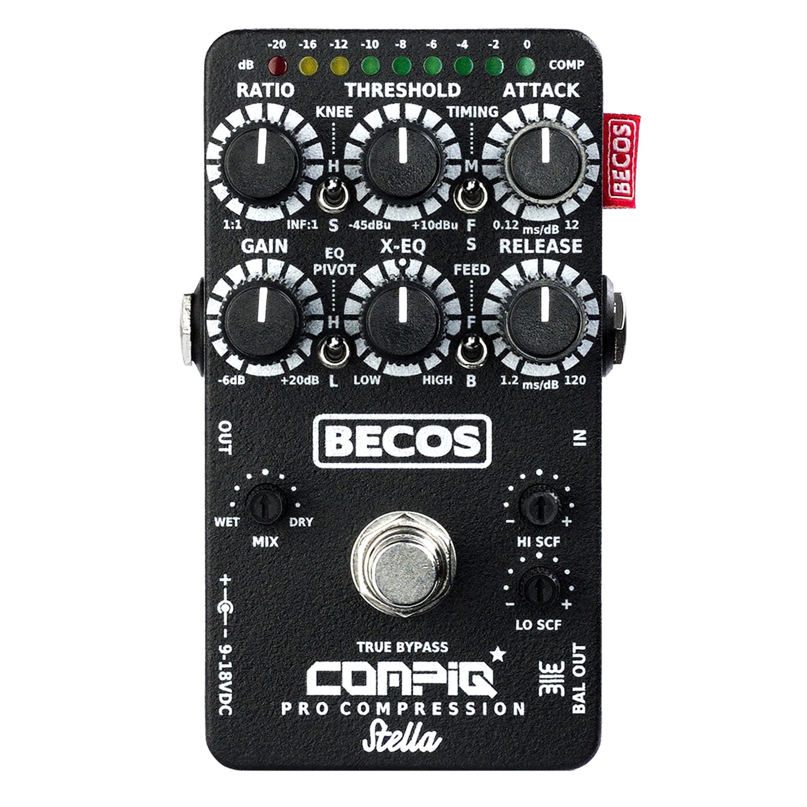 CompIQ STELLA Pro Compressor Pedal for Bass and Guitar - Image 2